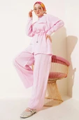Fermuarlı Beli Tünelli İkili Takım Pembe thumbnail 1