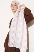 Desenli Bambu Kraş Şal Bej thumbnail 1