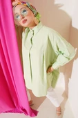 Kolu İp Bağlamalı Yırtmaçlı Tunik Su Yeşili thumbnail 1