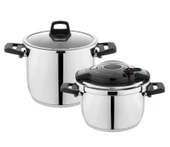 Schafer Cooky Düdüklü Tencere Seti 4+6,5 L-Siyah/Gri - 2