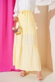 Boncuk İp Detaylı Etek Sarı thumbnail 1