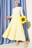 Bel Lastikli Kat Kloş Etek Sarı thumbnail 2
