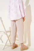 Çımalı Belinden Bağlamalı Pantolon Bej thumbnail 3