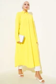 Gizli Pat Uzun Gömlek Sarı thumbnail 1