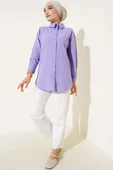 Ağaç Kabuğu Basic Gömlek Lila thumbnail 2