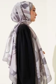 Menekşe Desen Soft Şal Taş thumbnail 3