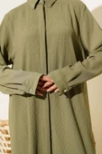 Gizli Pat Uzun Gömlek Haki thumbnail 4