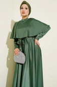 Boleronlu Saten Abiye Elbise Haki thumbnail 2