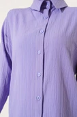 Ağaç Kabuğu Basic Gömlek Lila thumbnail 4