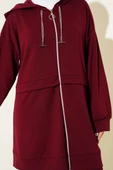 Loyşa Fermuarlı Kapüşonlu İkili Takım Bordo thumbnail 4