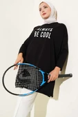 Always Be Cool Baskılı Tunik Siyah thumbnail 1