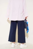 Paça Püsküllü İp Bağcık Detaylı Pantolon Lacivert thumbnail 3