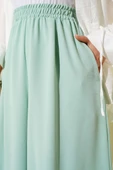 Beli Lastik Detaylı Salaş Pantolon Mint thumbnail 4