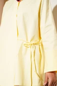 Yanı İp Bağlamalı Kimono Sarı thumbnail 4