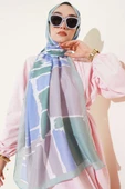 Geometrik Desenli Soft Şal Mint thumbnail 2