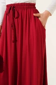 Cepli Kloş Beli Lastikli Etek Bordo thumbnail 4