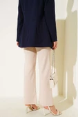Beli Lastikli Çımalı Pantolon Bej thumbnail 3