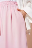 Beli Lastik Detaylı Salaş Pantolon Pembe thumbnail 4