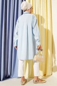 Taş Düğmeli Uzun Tunik Bebe Mavi thumbnail 3