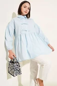 Brit Fiyonk Düğme Detaylı Gömlek Mavi thumbnail 1