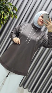 Kadın Giyim Büyük Beden Önü Taşlı Tunik thumbnail 8