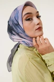Su Gölgesi Desenli Eşarp Kayrak Grisi thumbnail 2