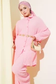 Gofre Desenli İkili Takım Pembe thumbnail 2