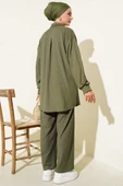 Gömlek Yaka Bürümcük İkili Takım Haki thumbnail 3