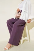 Düğmeli Salaş Pantolon Mor thumbnail 1