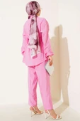 Hakim Yaka Brit Düğmeli İkili Takım Pembe thumbnail 3