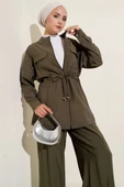 Fermuarlı Beli Tünelli İkili Takım Haki thumbnail 2