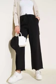 Paça Püsküllü İp Bağcık Detaylı Pantolon Siyah thumbnail 1