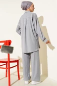 Gömlek Yaka Bürümcük İkili Takım Gri thumbnail 3