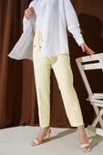 Beli Lastikli Dar Paça Pantolon Sarı thumbnail 2
