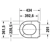 Duravit D-Neo Klozet Kapağı, Yavaş Kapanır Beyaz, 0021690000 - 2