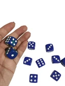 Mavi Okey Zarı Renkli Masa Oyunları Zarı - 2 Adet thumbnail 1