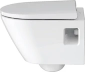 Duravit D-Neo Rimless Kanalsız Asma Klozet, Kısa (Yavaş Kapanır Kapak Dahil) 2587390075 - 2