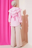 Bebe Yaka Dantelli Gömlek Pembe thumbnail 3