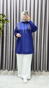 Kadın Giyim Büyük Beden Önü Taşlı Tunik thumbnail 1