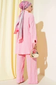 Gofre Desenli İkili Takım Pembe thumbnail 3