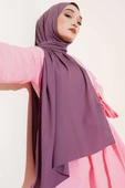 Düz Medine İpeği Şal Lila thumbnail 1