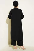 Hakim Yaka Uzun Tunik İkili Takım Siyah thumbnail 3
