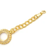 Altın Kaplama İmitasyon Desenli Figaro Model Çeyrek Çerçeve Bileklik BLK-1158 thumbnail 5