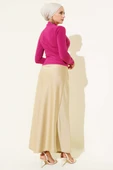 Yanları Büzgü Detaylı Sandy Bluz Menekşe thumbnail 3