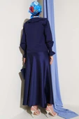 Bebe Yaka Nakışlı Bağlamalı Bluz Lacivert thumbnail 3