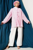 Fırfır Detaylı Kimono Pembe - 2