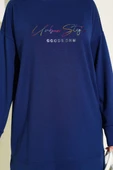 Loyşa Renkli Yazılı Tunik Lacivert thumbnail 4