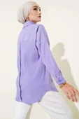 Ağaç Kabuğu Basic Gömlek Lila thumbnail 1