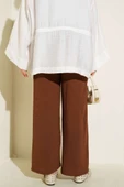 Ayrobin Bel Lastikli Pantolon Kestane thumbnail 3