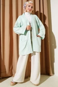 Çift Cepli Müslin Hırka Çağla Yeşili thumbnail 2
